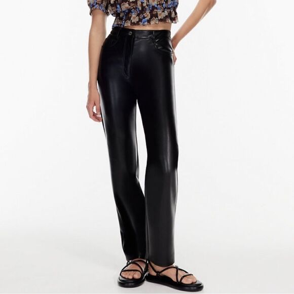 Aritzia Melina Leather pants black - Picture 1 of 7